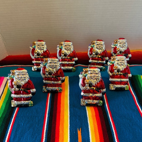 Christmas Santa Napkin Ring Holders Allure 1998 Set of 8 - Picture 2 of 12